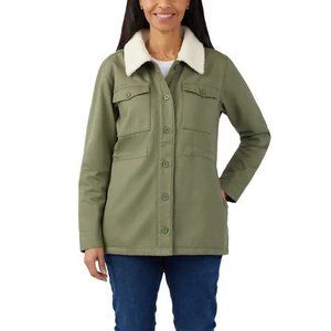 NWT Hang Ten Women's Button Down Utility Jacket Military Green Size XL $80 L288